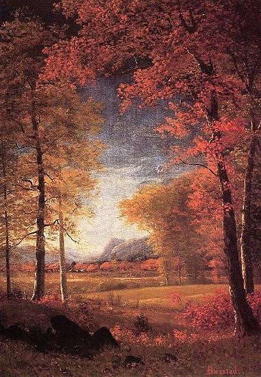 Albert Bierstadt Autumn in America, Oneida County, New York oil painting image